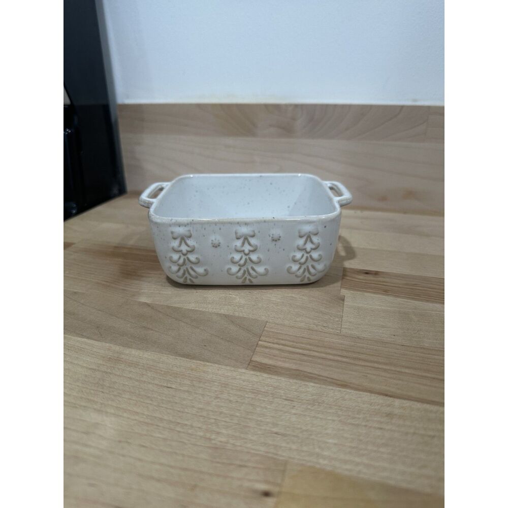 Sleigh Bell Bistro Christmas Tree Ceramic Baking Dish